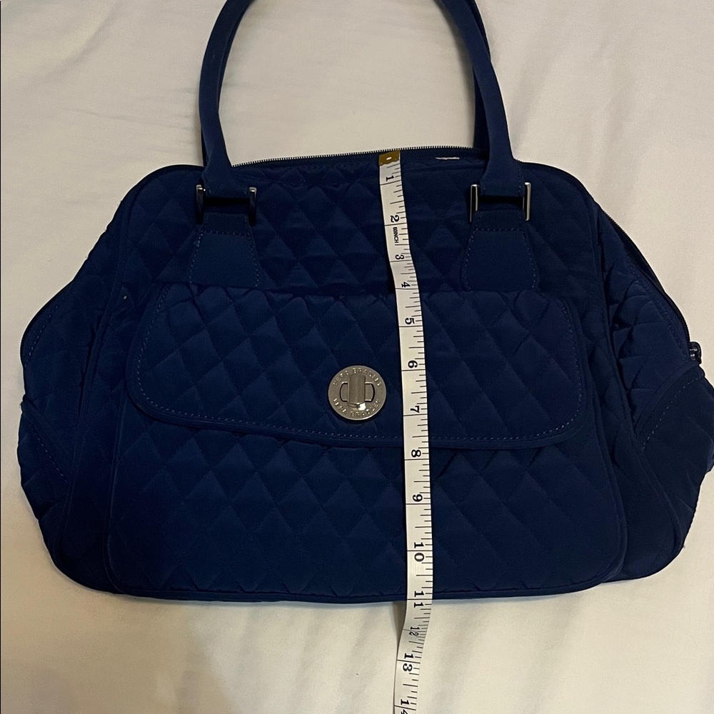 Vera Bradley Quilted Navy Shoulder Bag with Front Pocket - Picture 8 of 8